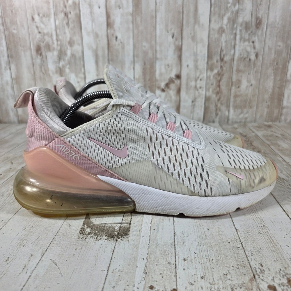 Nike Air Max 270 Womens White Pink Amber Sneakers‎ FJ4575-100 Size 12